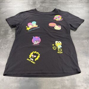 Sanrio Hello Kitty Shirt‎ Women M Gray Kuromi Keroppi Badtz Maru Twin Stars